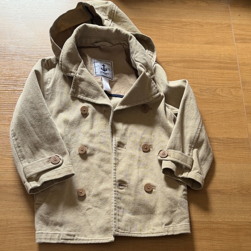 Janie and Jack Tan Double-Breasted Jacket